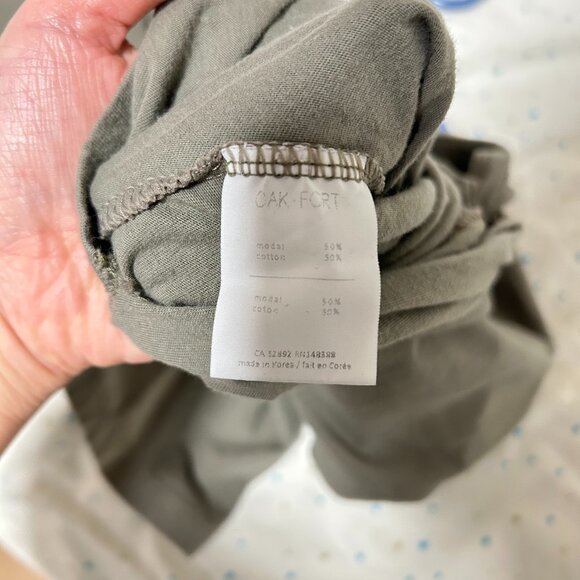 OAK + FORT Long Sleeve Crop Top - Green Wrap Knot - Picture 10 of 10